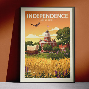 Vintage Independence Missouri Poster