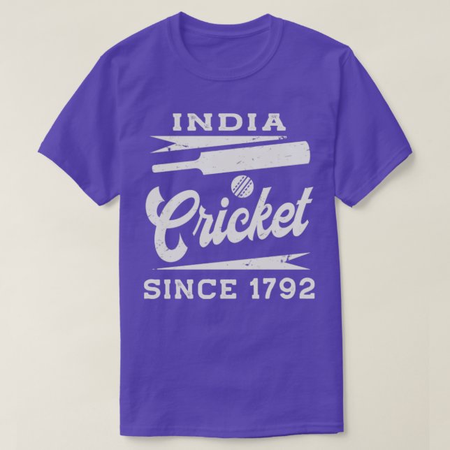 Vintage India Cricket Since 1792  T-Shirt (Design Front)
