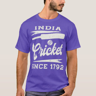 Vintage India Cricket Since 1792  T-Shirt