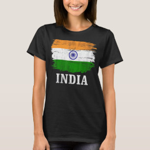 Vintage India Flag For Indian   T-Shirt