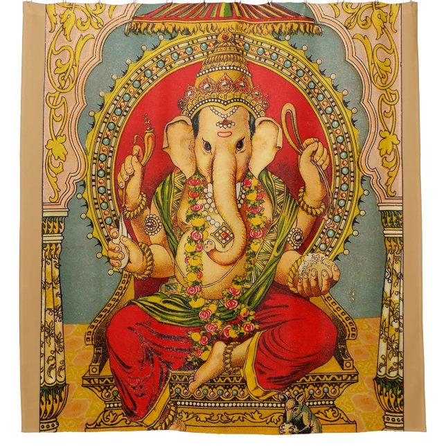 Vintage india shower curtain (Front)