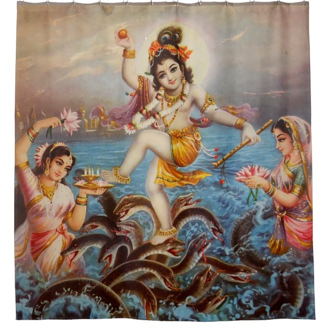 Vintage india shower curtain (Front)