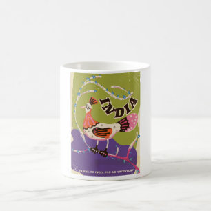 Vintage India Travel poster Coffee Mug