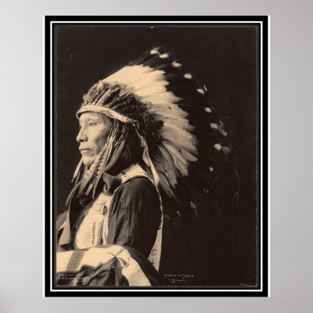 Vintage indian : Afraid of Eagle, Sioux - Poster (Front)