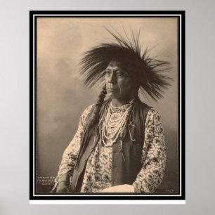 Vintage indian : Antoine Moise, Flathead - Poster
