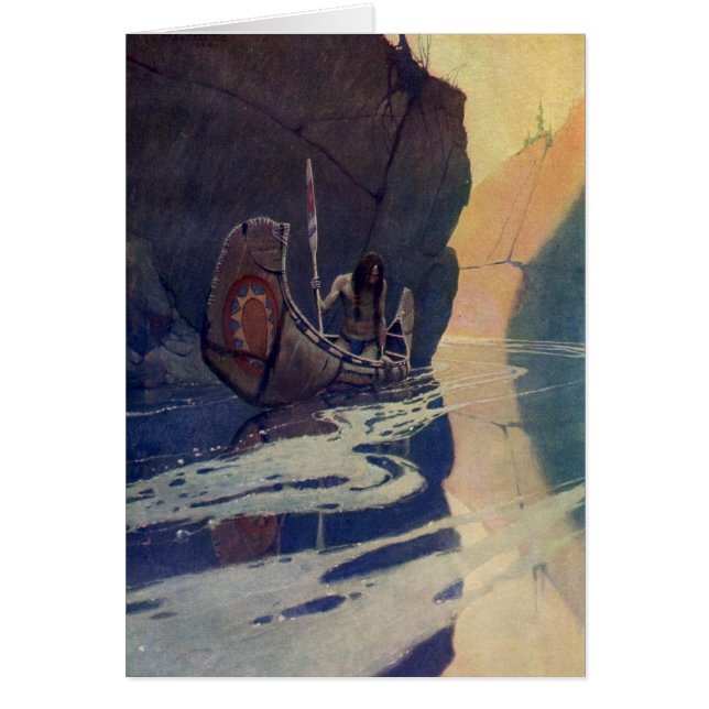 Vintage Indian Canoe Paddling Sun Classic (Front)