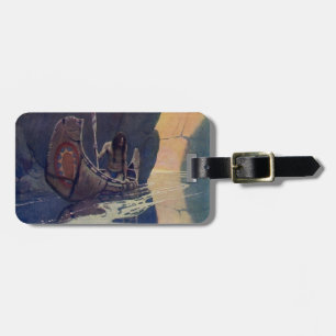Vintage Indian Canoe Paddling Sun Classic Luggage Tag