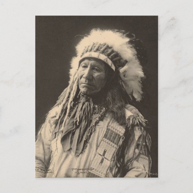 Vintage indian : Chief American Horse, Sioux - Postcard (Front)