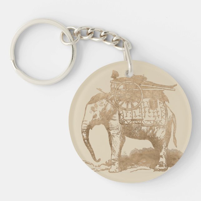 Vintage Indian Elephant Keychain (Front)