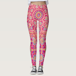 Vintage Indian Embroidery Pattern Leggings