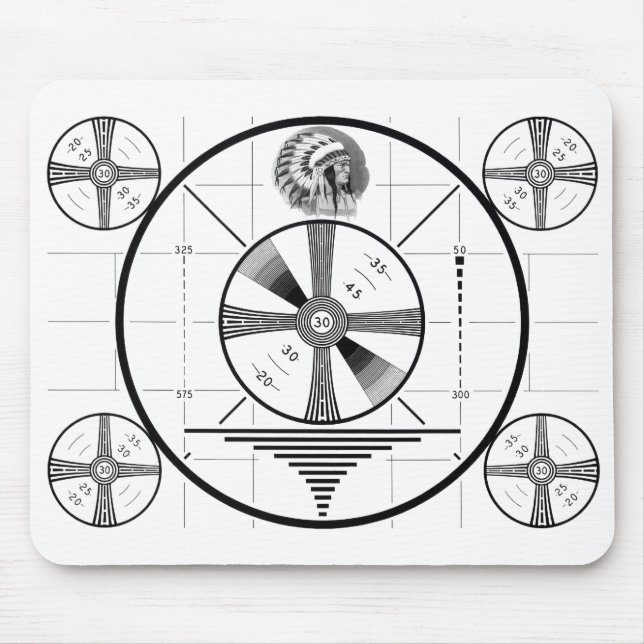 Vintage Indian Head Test Pattern Mousepad (Front)