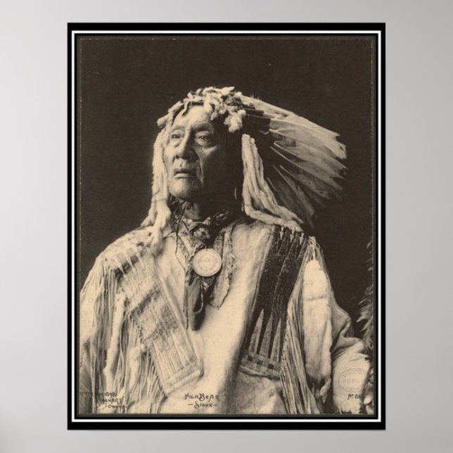Vintage indian : High Bear, Sioux - Poster (Front)