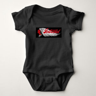 Vintage Indian Motorcycle Logo Black Baby Bodysuit