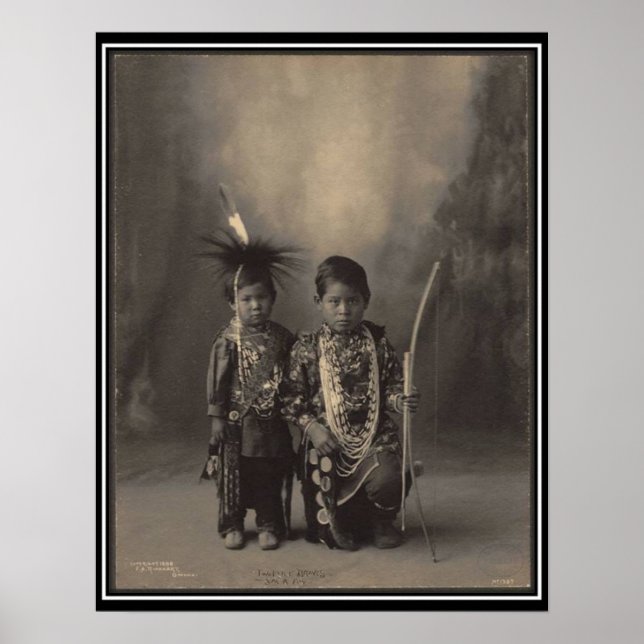 Vintage indian : Two Little Braves, Sac & Fox - Poster (Front)