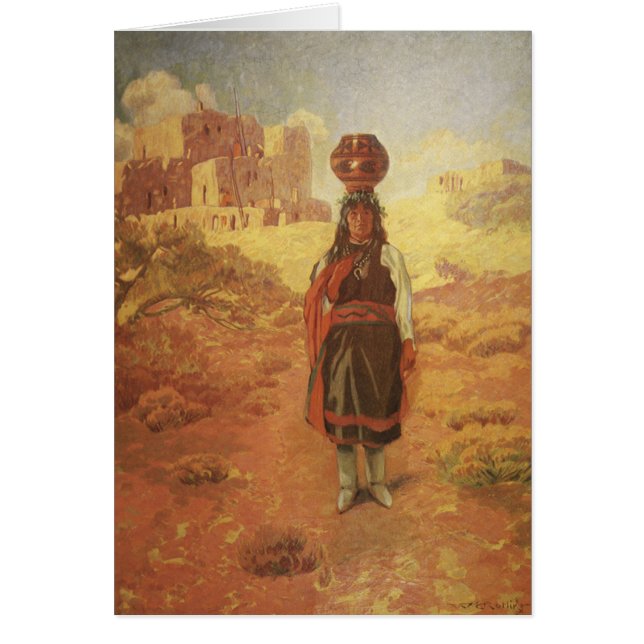 Vintage Indian Water Carrier by EW Rollins (Front)