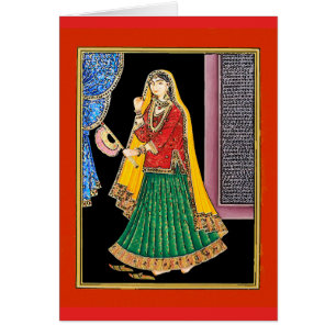 Vintage Indian Woman, Mughal Art