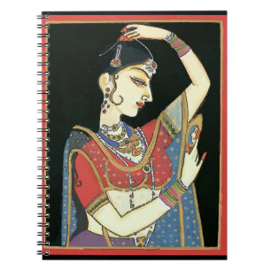 Vintage Indian Woman, Mughal Art Notebook