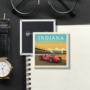 Vintage Indiana 15 Cm Square Badge