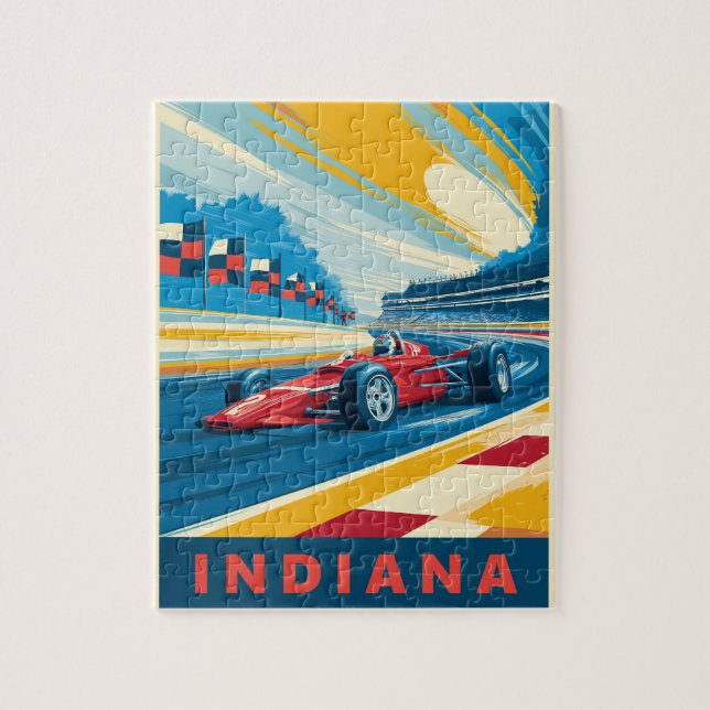 Vintage Indiana Racing Jigsaw Puzzle (Vertical)