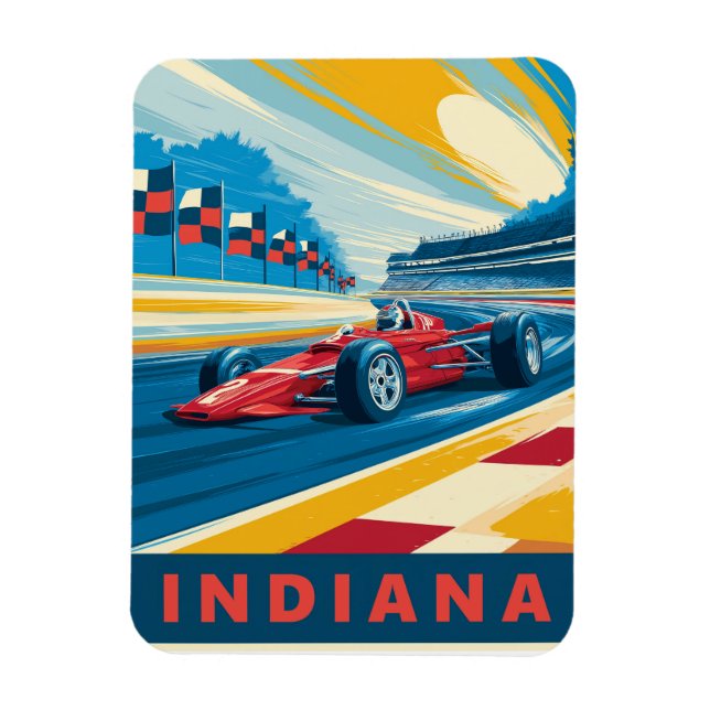 Vintage Indiana Racing Magnet (Vertical)