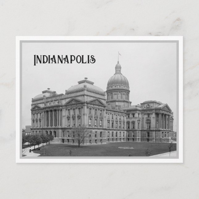 Vintage Indiana Statehouse / Capitol, Indianapolis Postcard (Front)