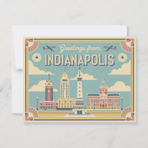 Vintage Indianapolis Postcard Greetings from