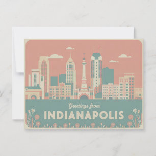 Vintage Indianapolis Postcard Greetings from