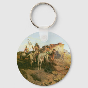 Vintage Indians, Prowlers of the Prairie, Seltzer, Key Ring