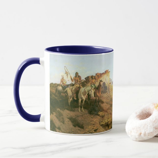 Vintage Indians, Prowlers of the Prairie, Seltzer, Mug (With Donut)