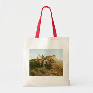 Vintage Indians, Prowlers of the Prairie, Seltzer, Tote Bag