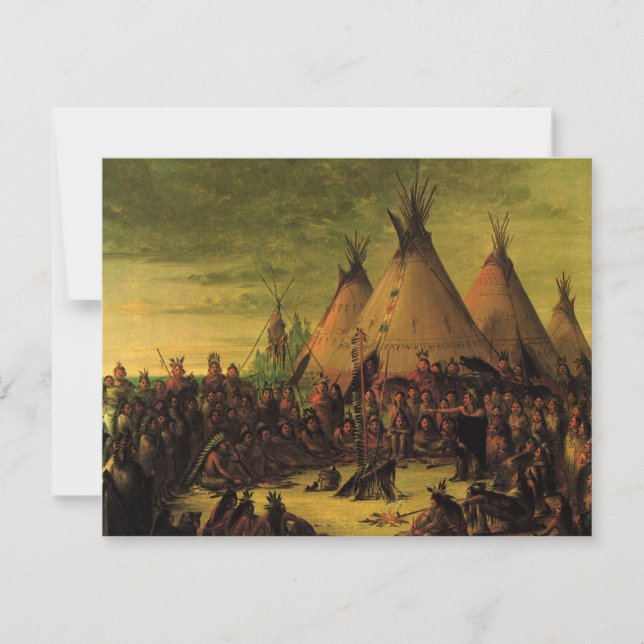 Vintage Indians, Sioux War Council by Catlin (Front)