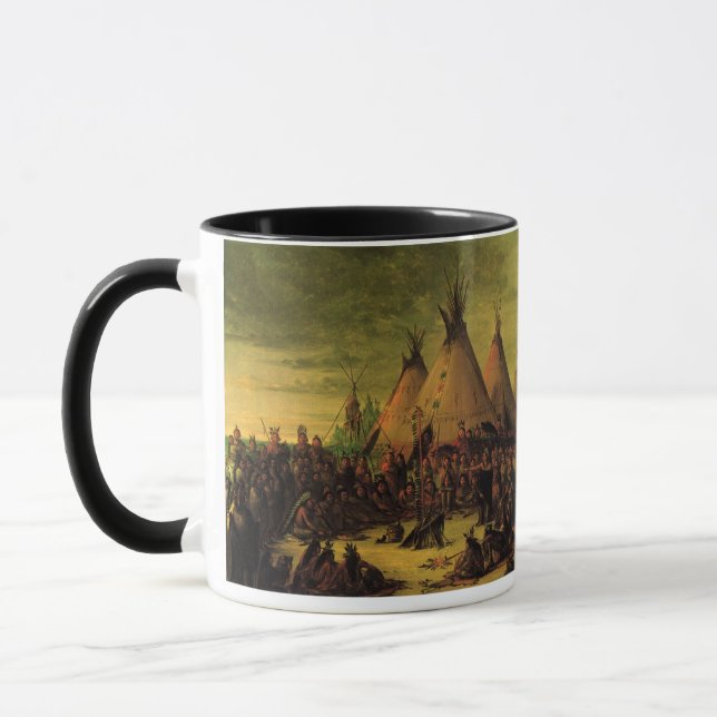 Vintage Indians, Sioux War Council by Catlin Mug (Left)