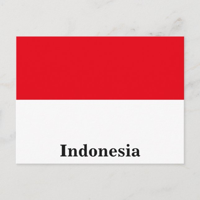 Vintage Indonesia Asia Bangkok Flag Travel Tourism Postcard (Front)