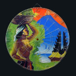 Vintage Indonesia Bali Travel Poster Dartboard<br><div class="desc">Vintage Indonesia Bali Travel Poster as a background for the dartboard.</div>