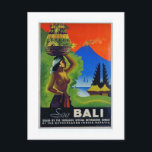 Vintage Indonesia Bali Travel Poster Postcard<br><div class="desc">Retouched high quality reproduction of a vintage advertising poster promoting travel to Indonesia entitled "See Bali". For business/personal greetings. Fully customisable. (Change background colour/resize image if you'd like)</div>