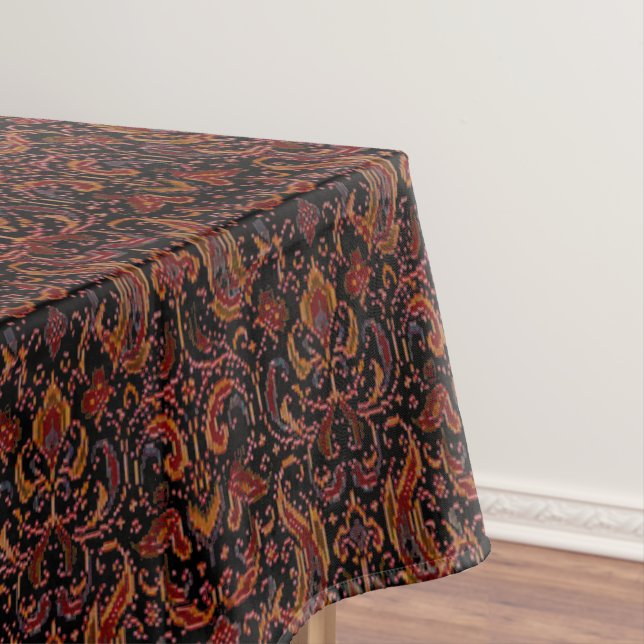 Vintage Indonesian Bangka Tribal Ikat Pattern Tablecloth (In Situ)
