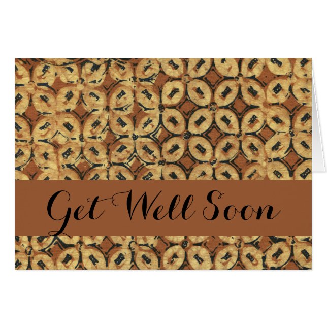 Vintage Indonesian Batik Kawung Pattern Rustic (Front Horizontal)