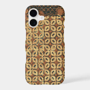Vintage Indonesian Batik Kawung Pattern Rustic