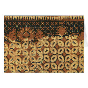 Vintage Indonesian Batik Kawung Pattern Rustic