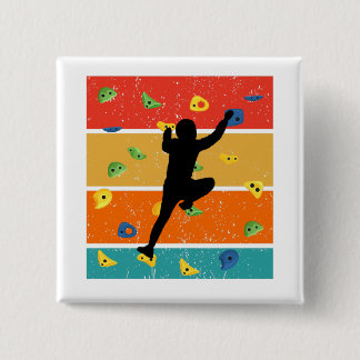 Vintage Indoor Rock Climbing 15 Cm Square Badge