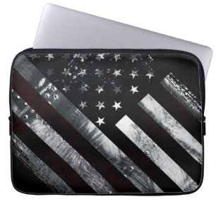 Vintage Industrial American Flag Laptop Sleeve