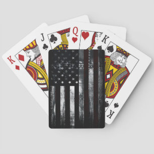 Vintage Industrial American Flag Playing Cards
