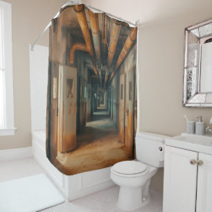 Vintage Industrial Grunge Shower Curtain