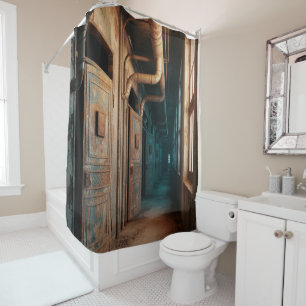 Vintage Industrial Grunge Shower Curtain