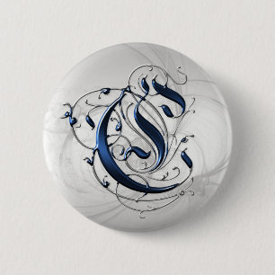 Vintage Initial C 6 Cm Round Badge