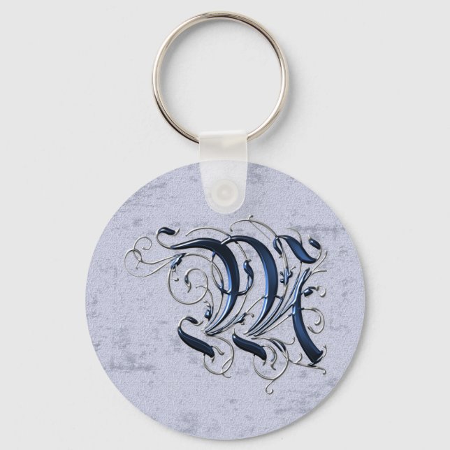 Vintage Initial M Key Ring (Front)