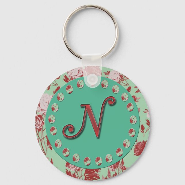 Vintage Initial N Key Ring (Front)