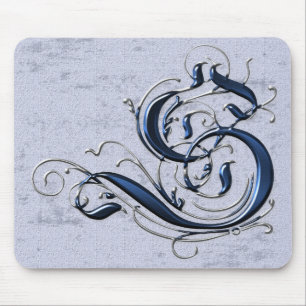 Vintage Initial S Mouse Mat