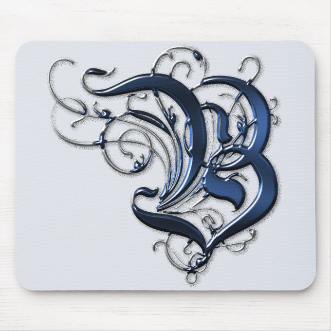 Vintage Initials B Mouse Mat (Front)