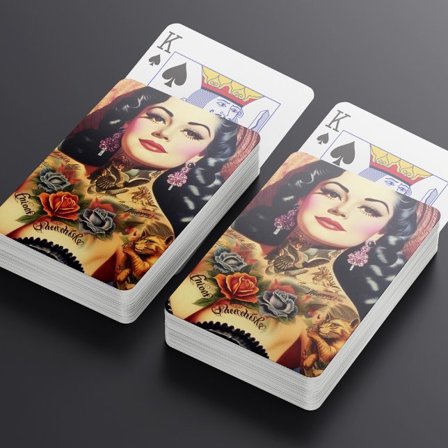Vintage Inked Pin-up Playing Cards (Creator Uploaded)